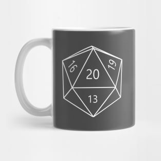 D20 Dice (Simple / Minimal) Mug